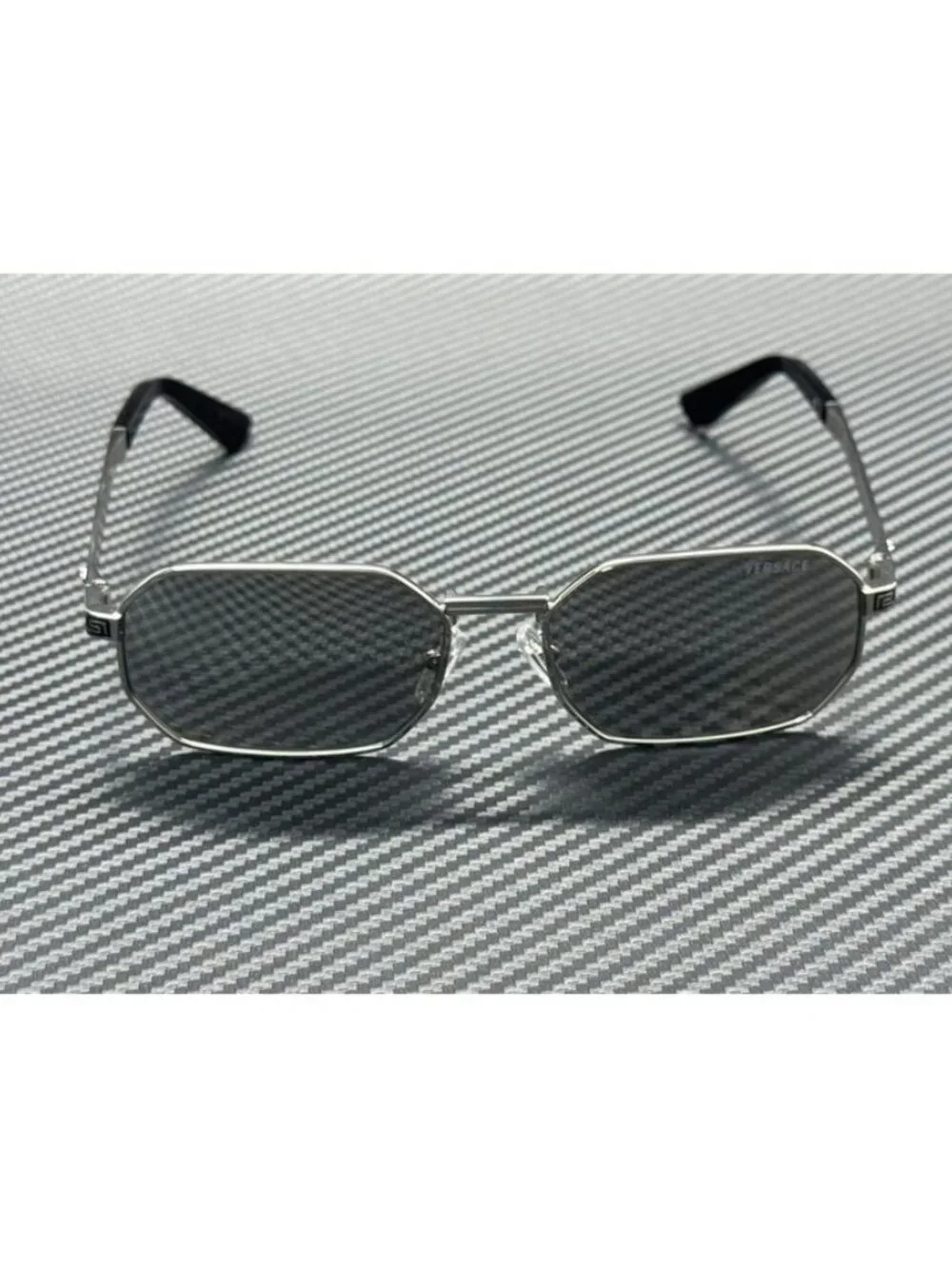 New Versace Men Silver Sunglasses 54-16-145